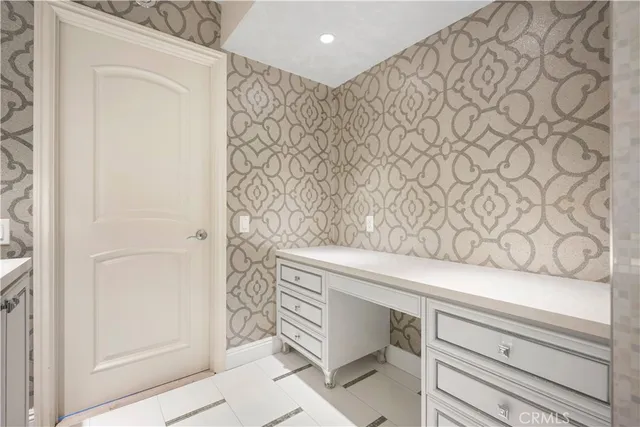 a view of wooden cabinets