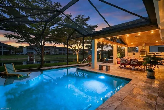 a outdoor space with furniture