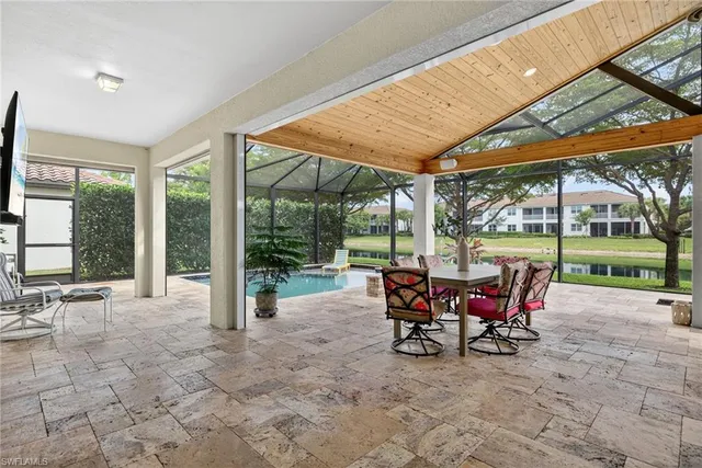 a view of a dinning room with furniture