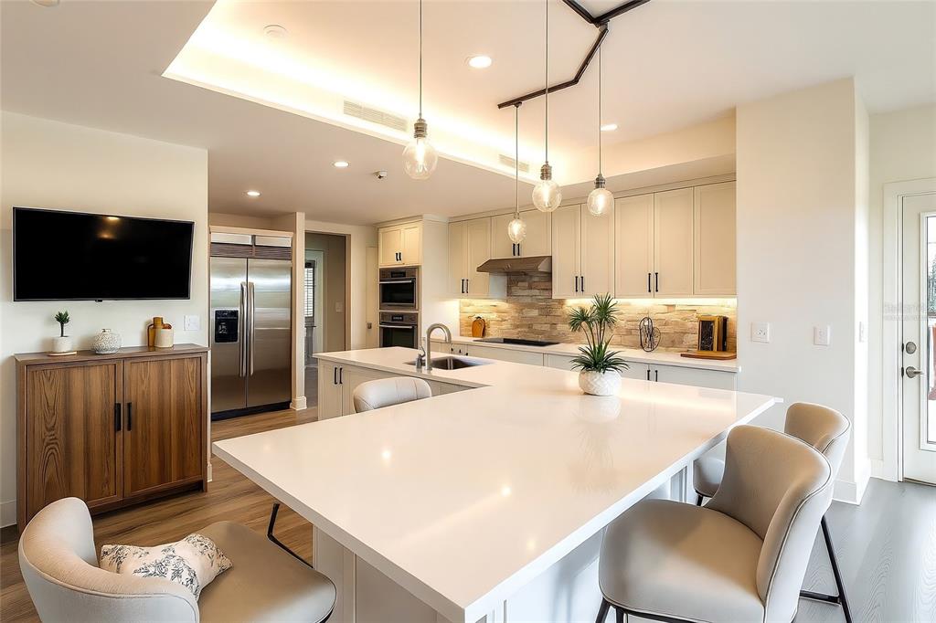 1111 Ritz Carlton Drive, Unit 1803 Sarasota, FL 34236 - Photo 64 of 65 a living room with furniture and a flat screen tv