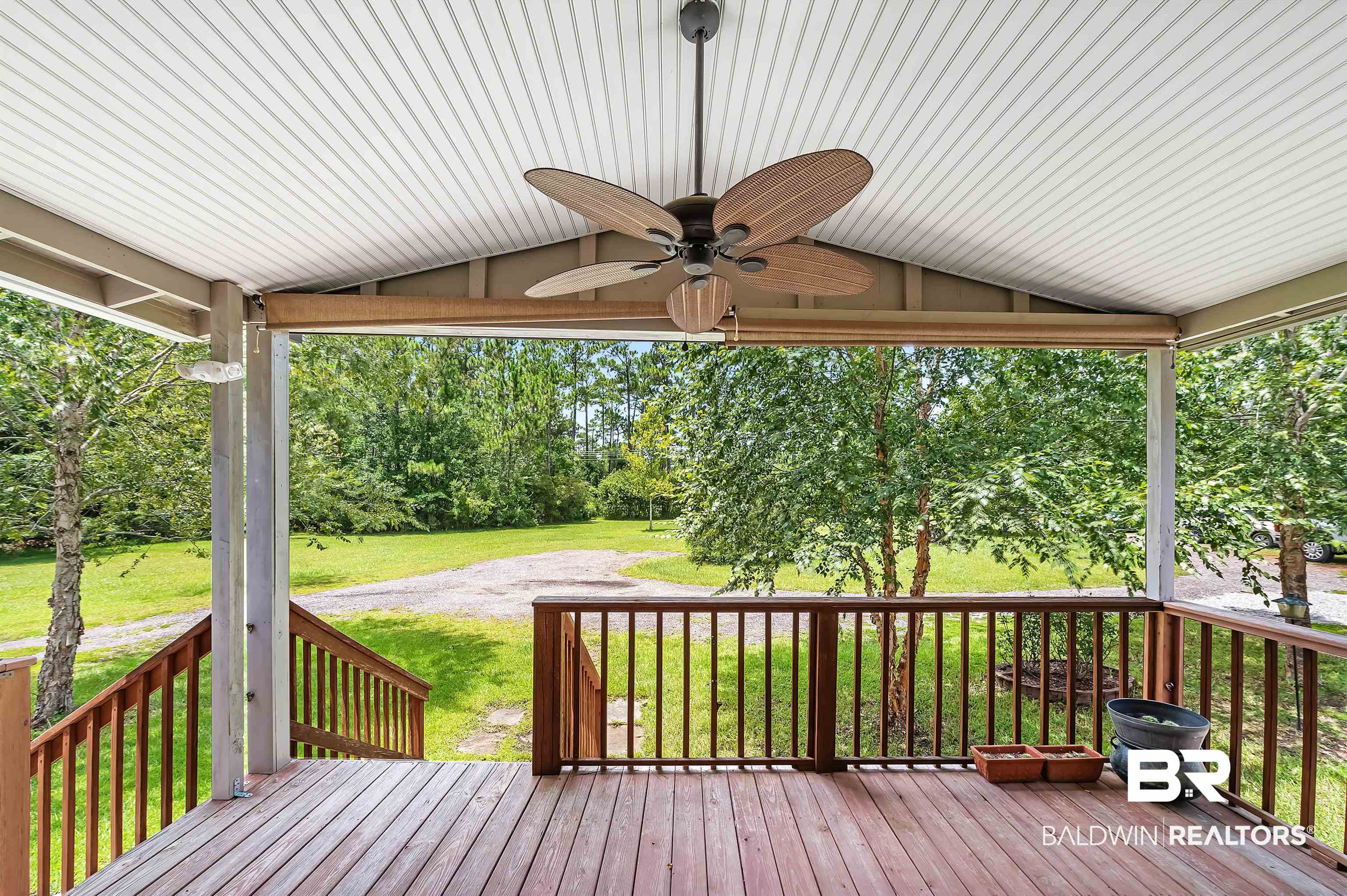 10970 Stucki Road Elberta, AL 36530 - Photo 6 of 56 Deck with a yard and ceiling fan