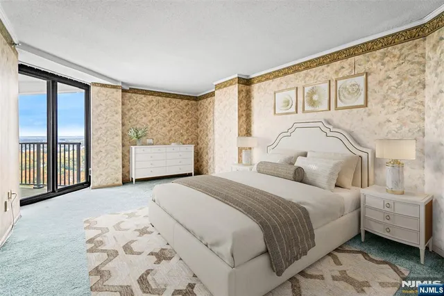 a view of a garage with storage