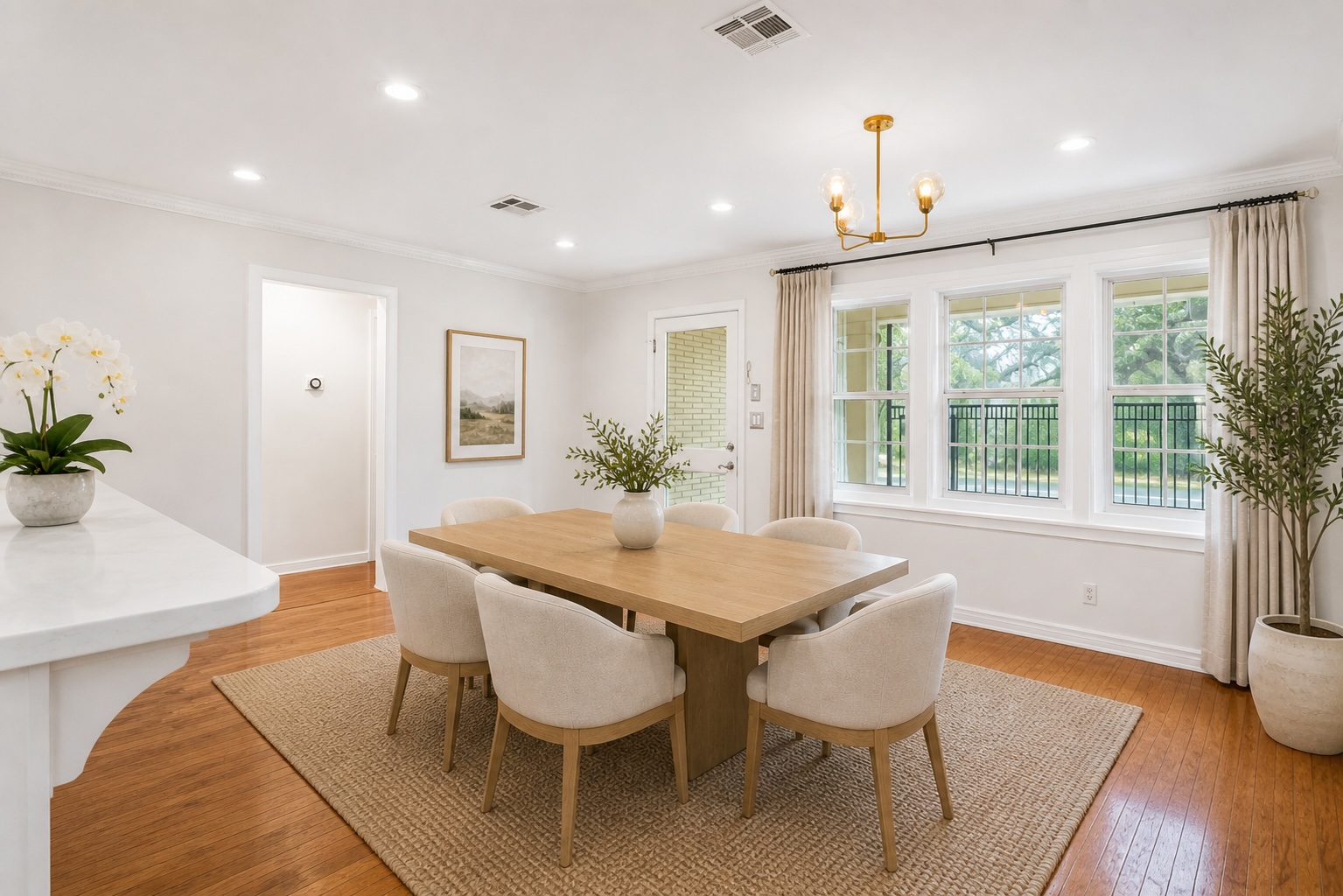 2404 Westover Road Austin, TX 78703 - Photo 5 of 13 a view of a dining room with furniture window and wooden floor