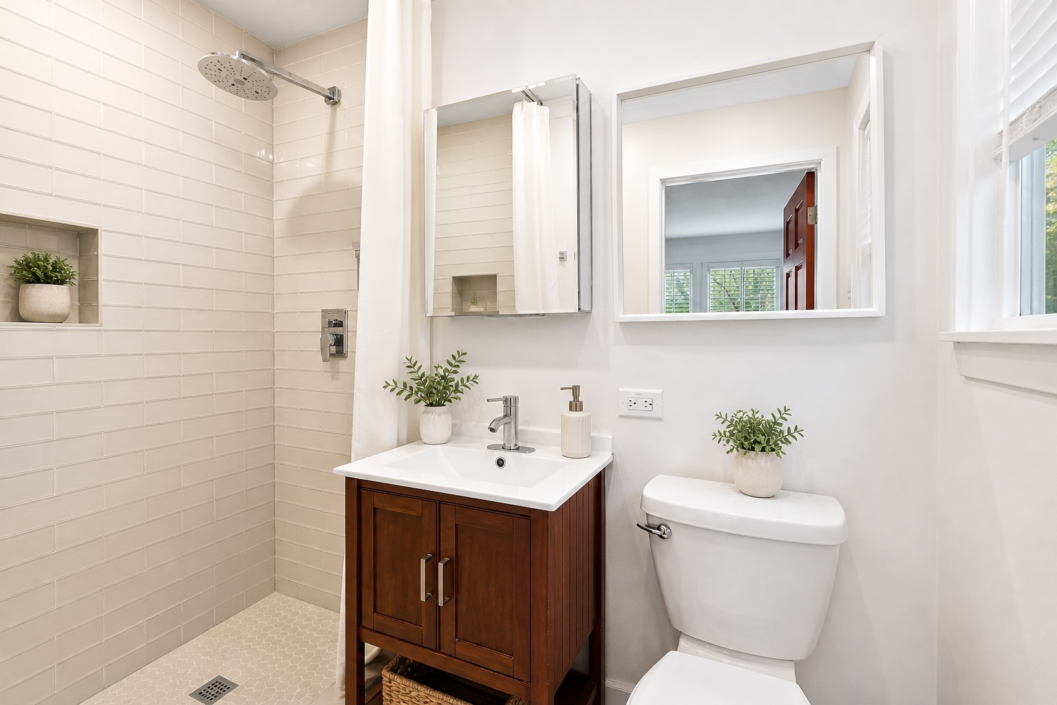 2404 Westover Road Austin, TX 78703 - Photo 7 of 13 a bathroom with a toilet sink and mirror