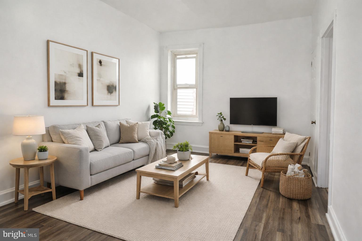 356 East Walnut Lane, Unit 2 Philadelphia, PA 19144 - Photo 8 of 18 a living room with furniture and a flat screen tv