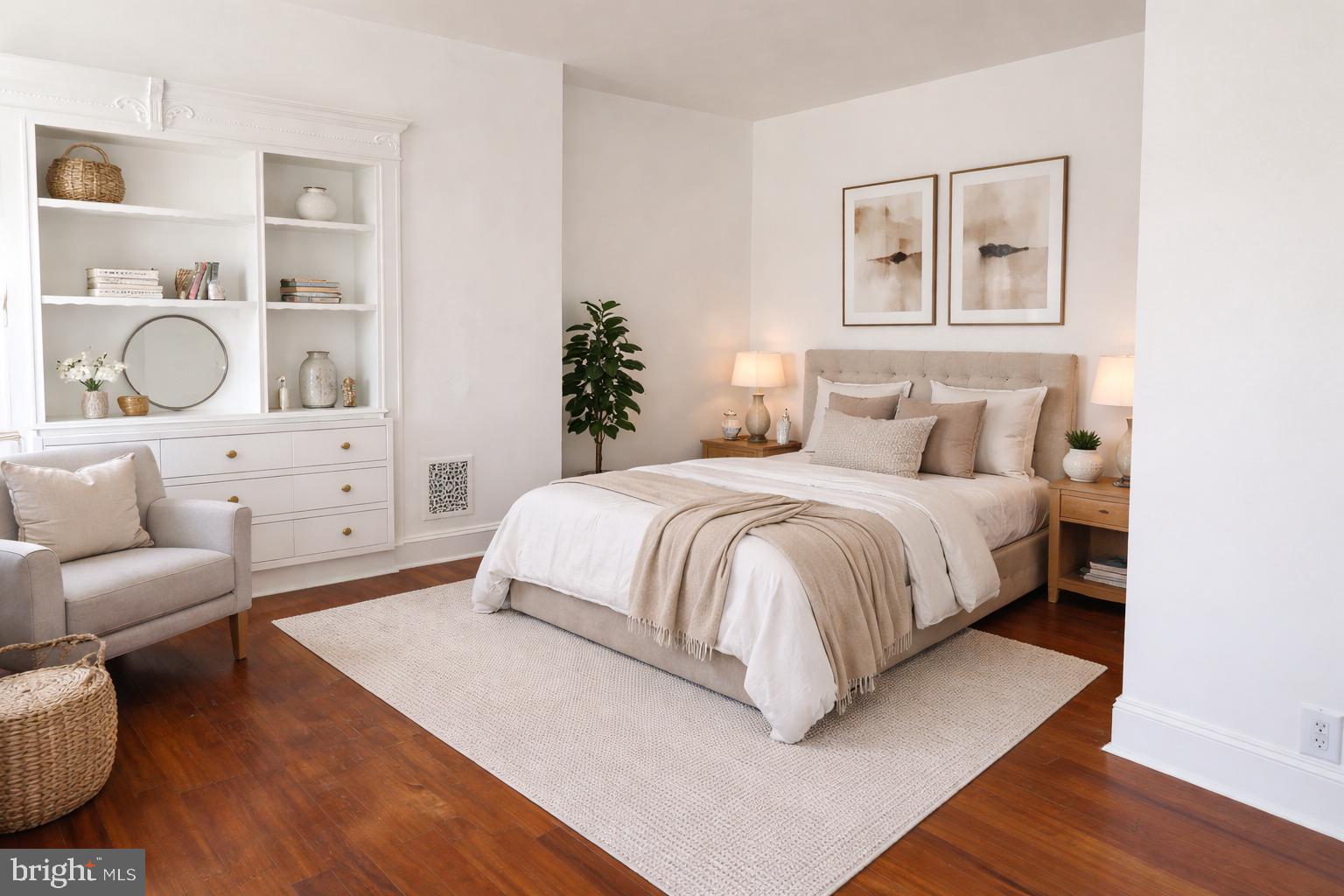 356 East Walnut Lane, Unit 2 Philadelphia, PA 19144 - Photo 10 of 18 a bedroom with a bed and a couch
