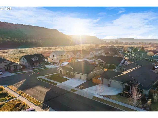 a view of city and mountain