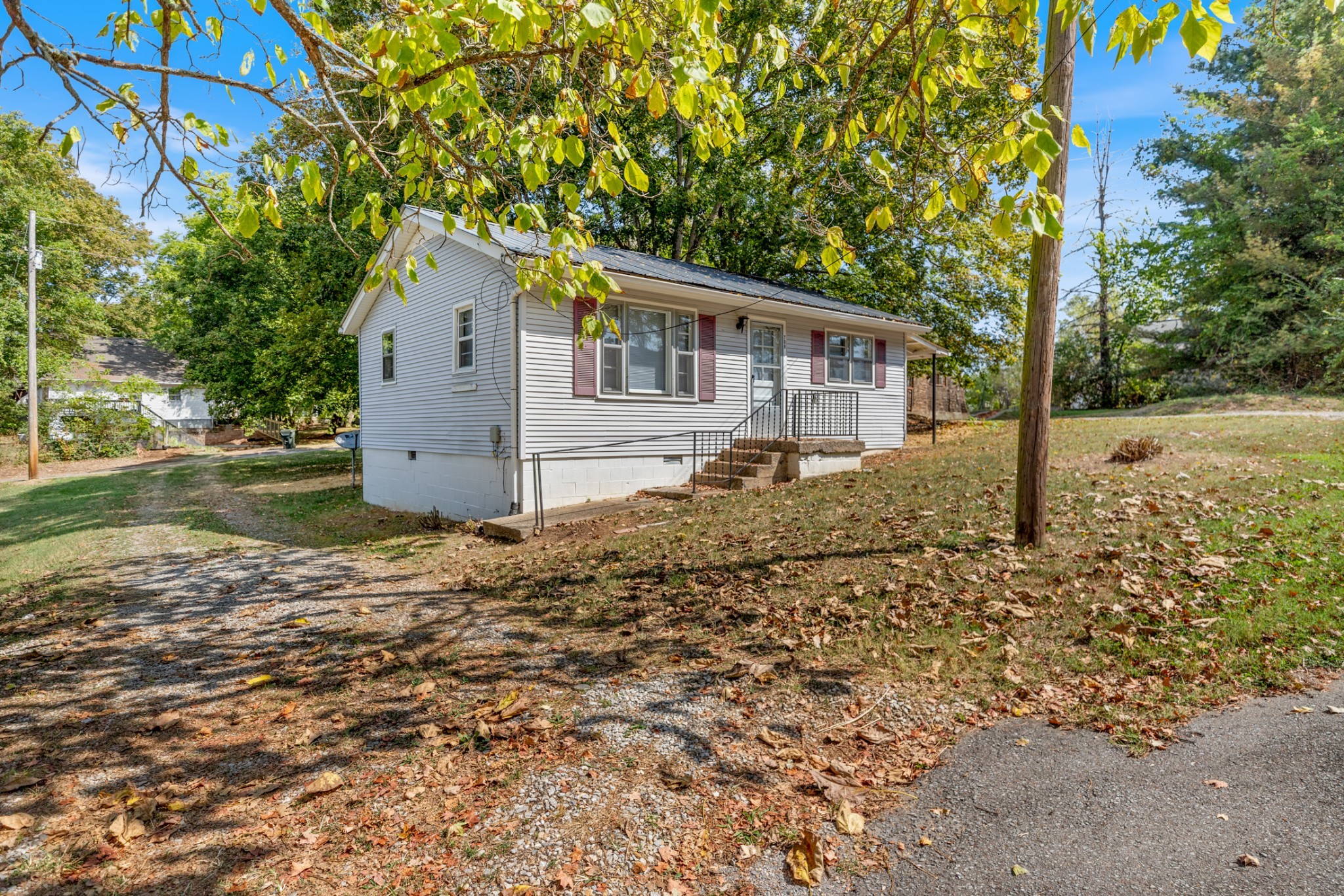 a house with a tree in front of it