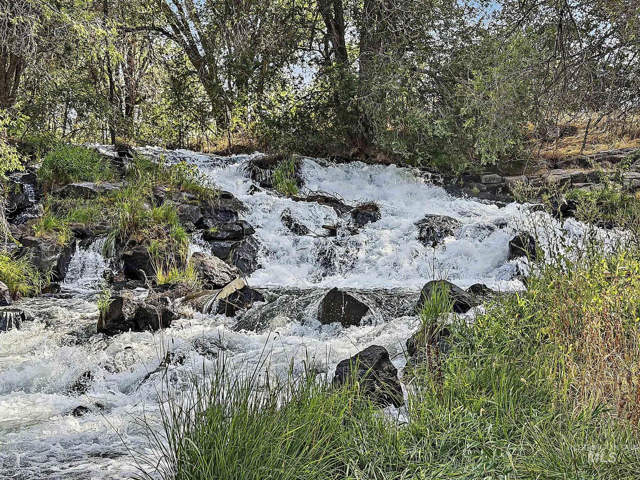 6900 West Charters Lane Melba, ID 83641 - Photo 44 of 49 Natural rock waterfall feature surrounded by varied green foliage