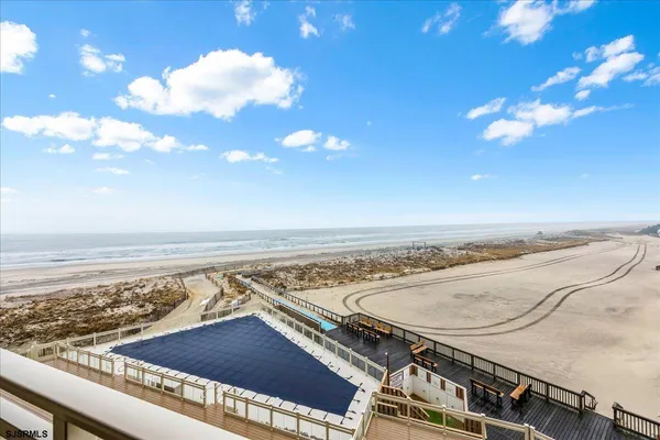 a view of an ocean and beach