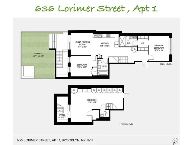 $2,250,000 | 636 Lorimer Street, Unit 1 | Williamsburg