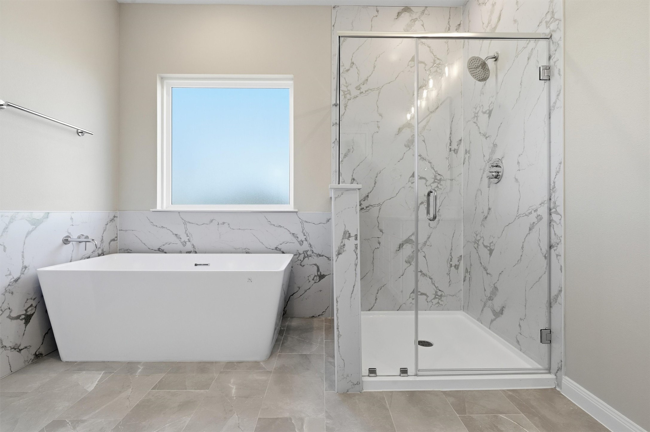 209 Clark Meadows Lane Houston, TX 77076 - Photo 21 of 50 a bathroom with a bathtub and shower