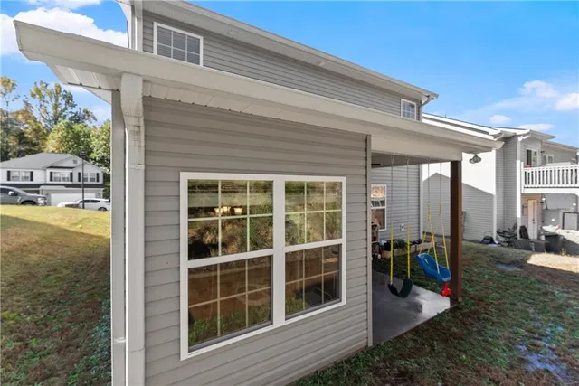 a view of porch with seating space and balcony