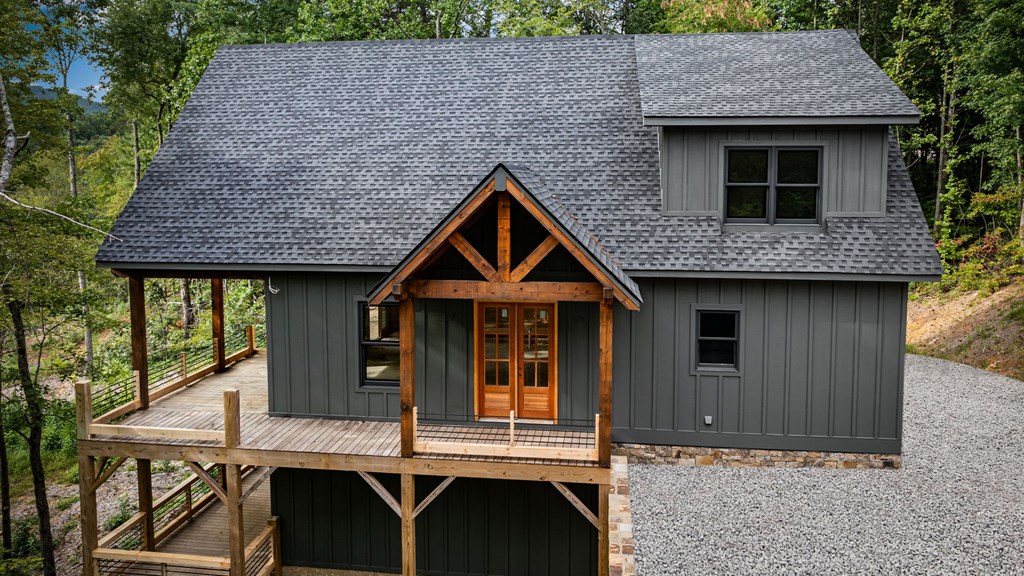 1204 Settler's Ridge Road Ellijay, GA 30540 - Photo 32 of 62 a front view of house with balcony