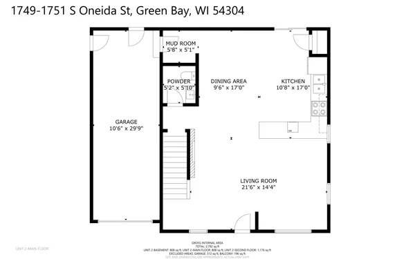 $875,000 | 1751 South Oneida Street, Green Bay, WI 54304