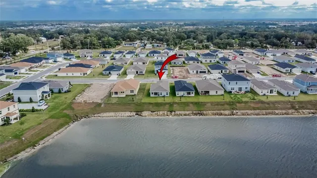 a view of a town with residential houses