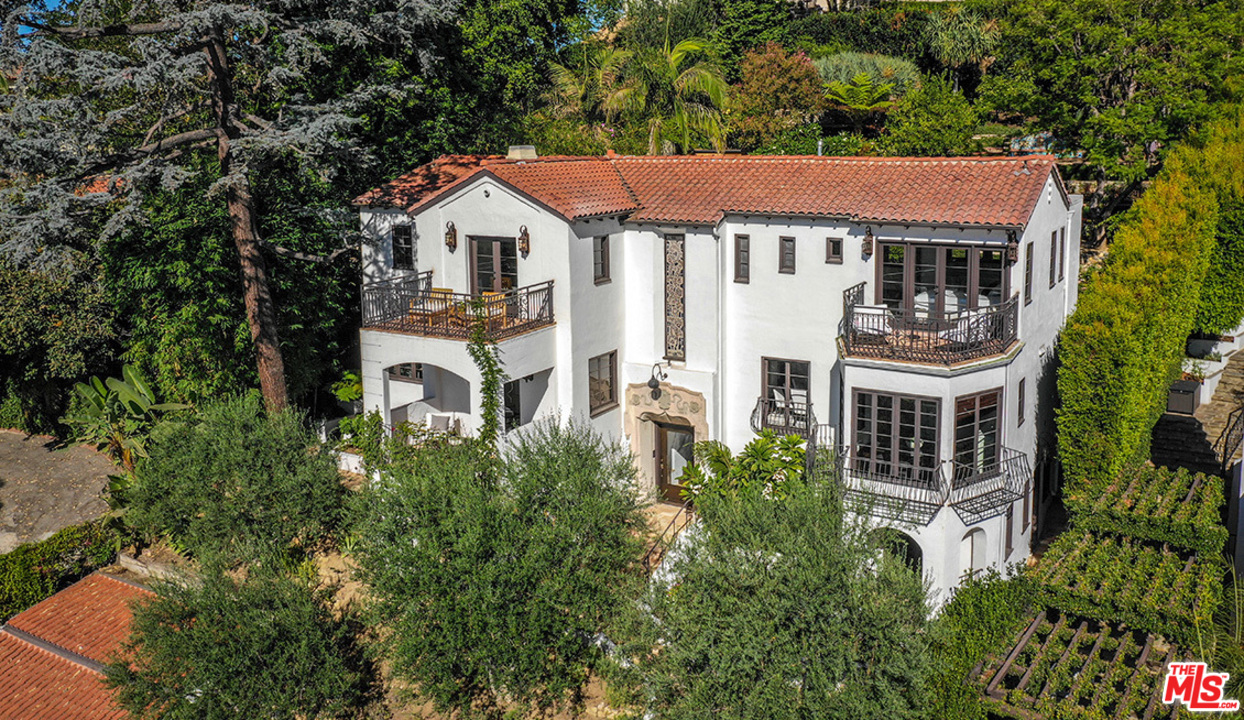 2426 Chislehurst Drive Los Angeles, CA 90027 - Photo 25 of 43 an aerial view of a house with yard and trees around