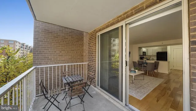 a view of balcony with couch