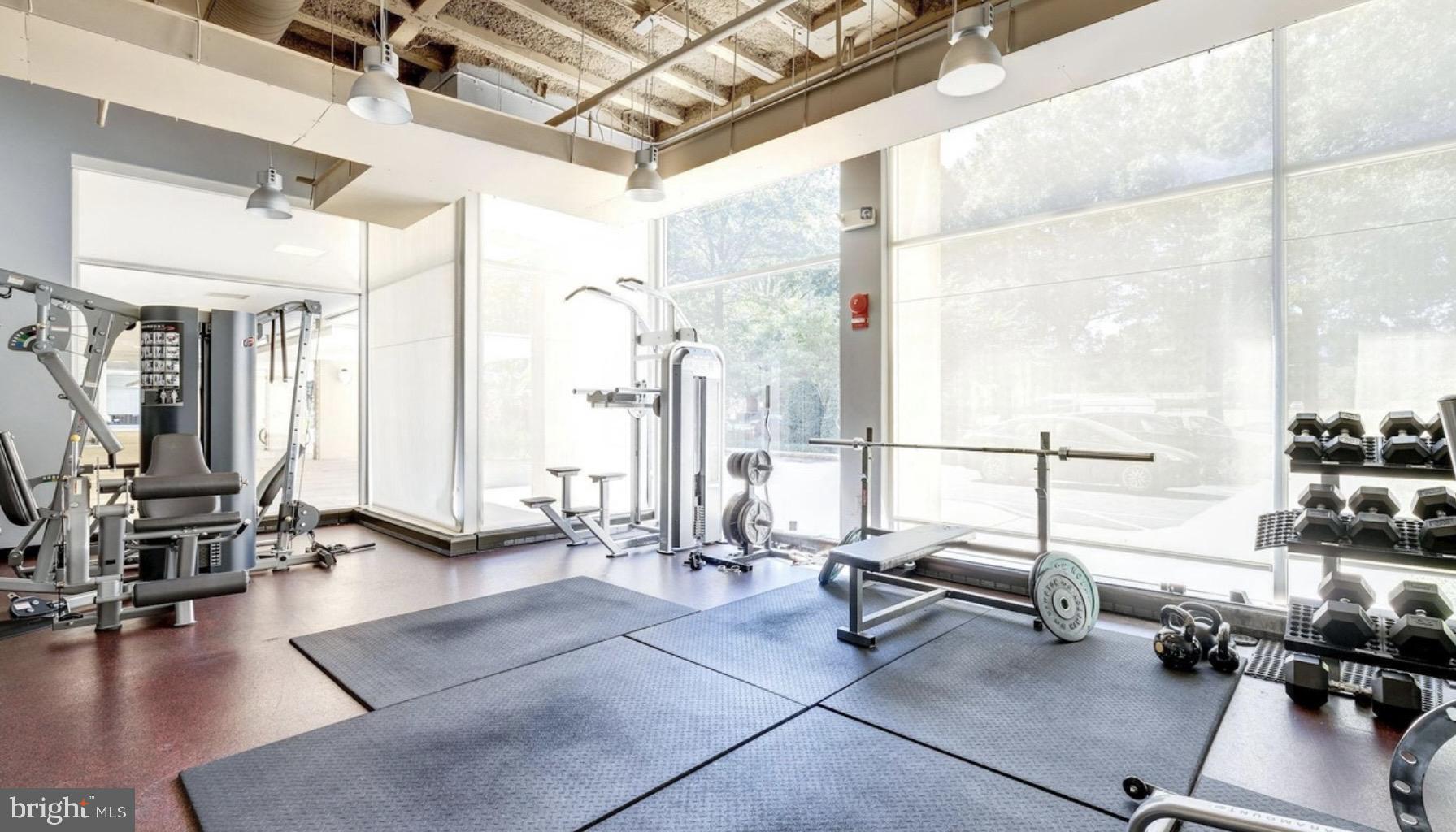 800 4th Street Southwest, Unit N120 Washington, DC 20024 - Photo 23 of 30 a view of a room with gym equipment