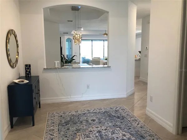 a view of a hallway with entryway