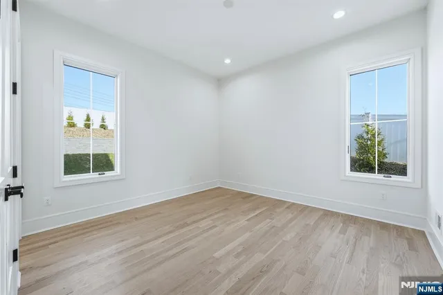 a view of balcony and wooden floor