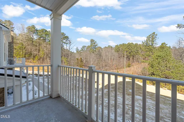a view of a city from a balcony