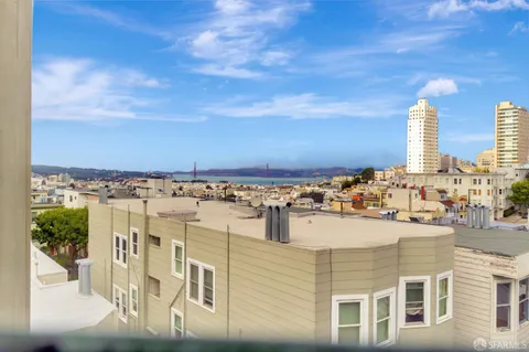 a view of a city with tall buildings