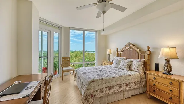 a view of a city with tall buildings