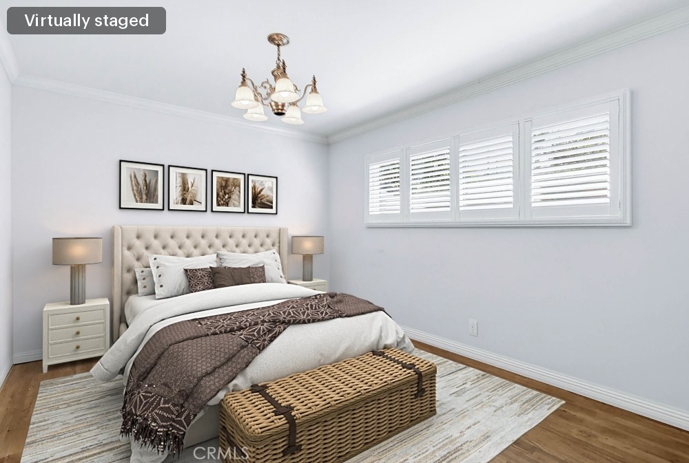 2141 Ronsard Road Rancho Palos Verdes, CA 90275 - Photo 39 of 69 a bedroom with a bed and wooden floor