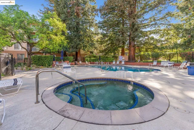 a view of backyard with swimming pool