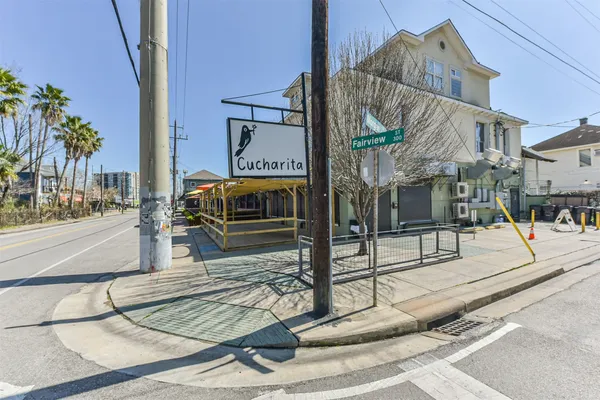 a view of a building with street