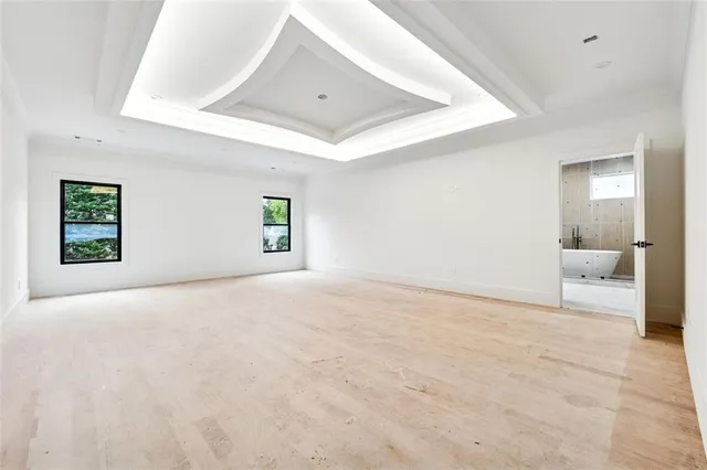 a view of an empty room and window