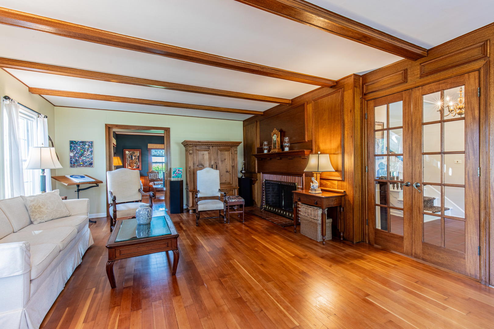 1840 South Main Street Princeton, IL 61356 - Photo 22 of 51 a living room with furniture a fireplace and wooden floor