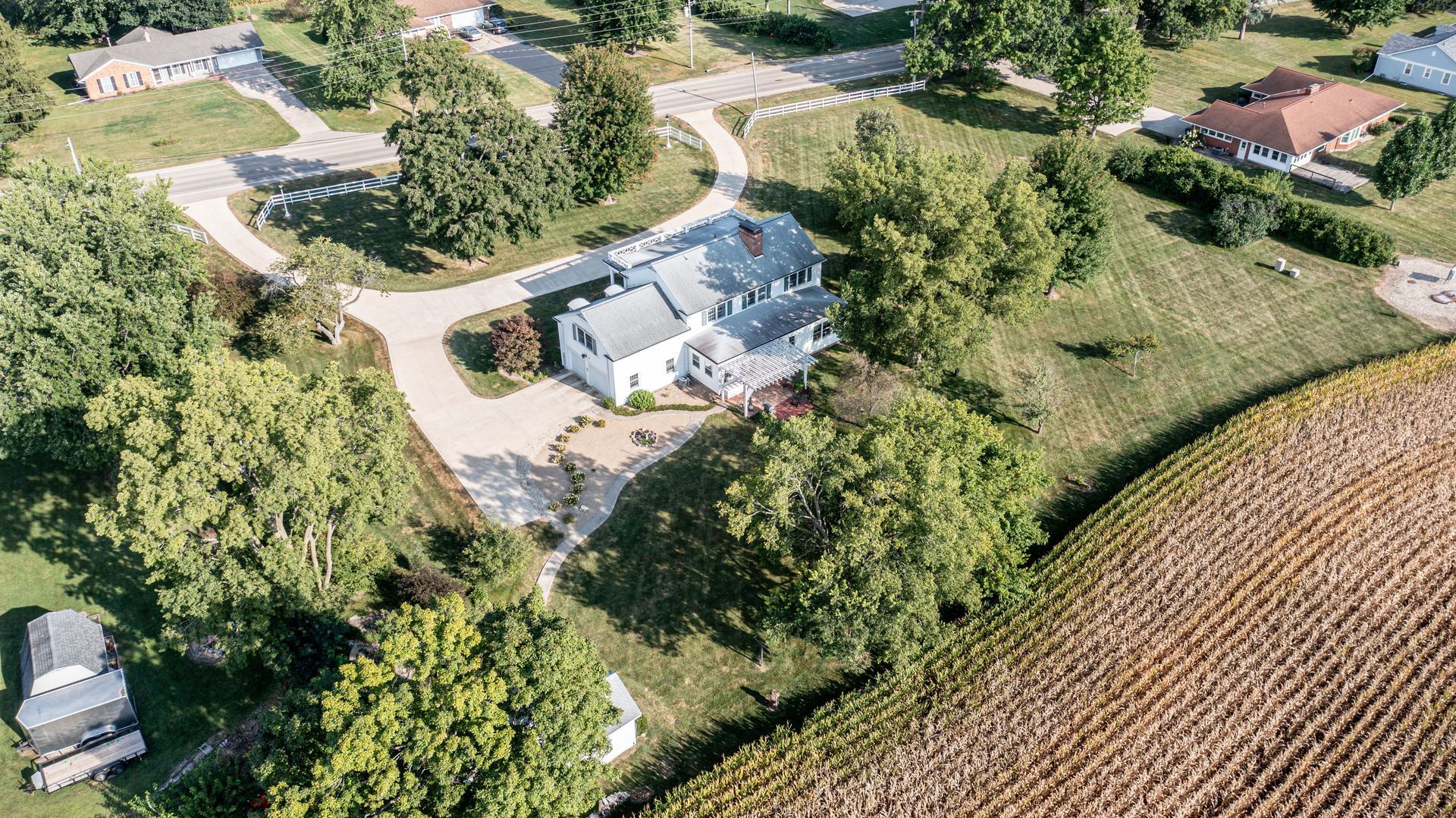 1840 South Main Street Princeton, IL 61356 - Photo 46 of 51 an aerial view of a house with a yard