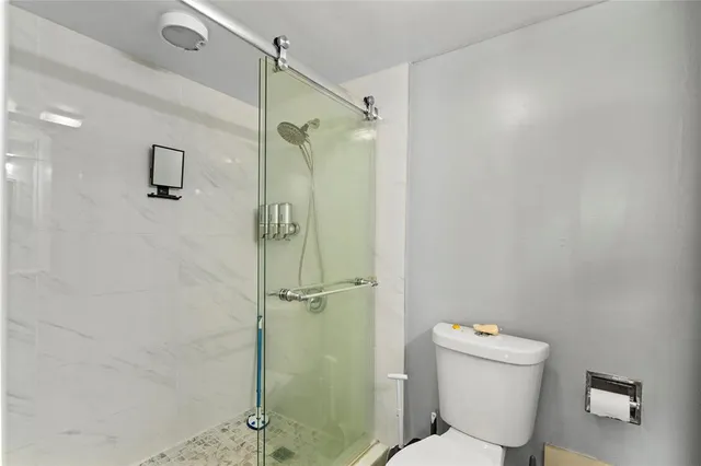 a view of cabinets and window