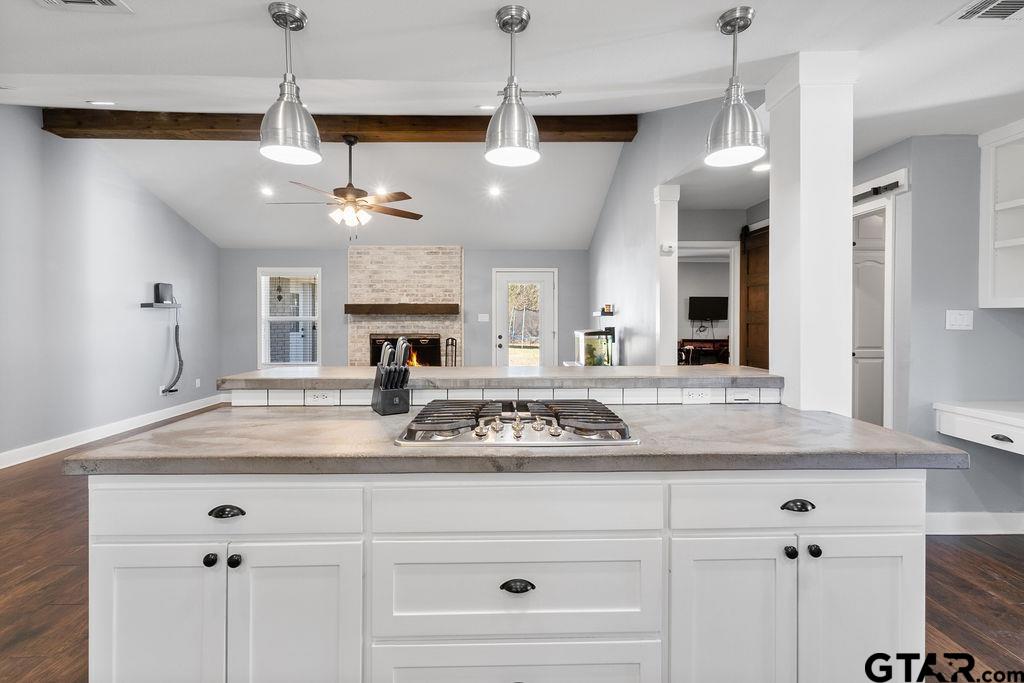 1102 Lilly Lane Bullard, TX 75757 - Photo 8 of 48 a view with a granite counter tops and a living room view