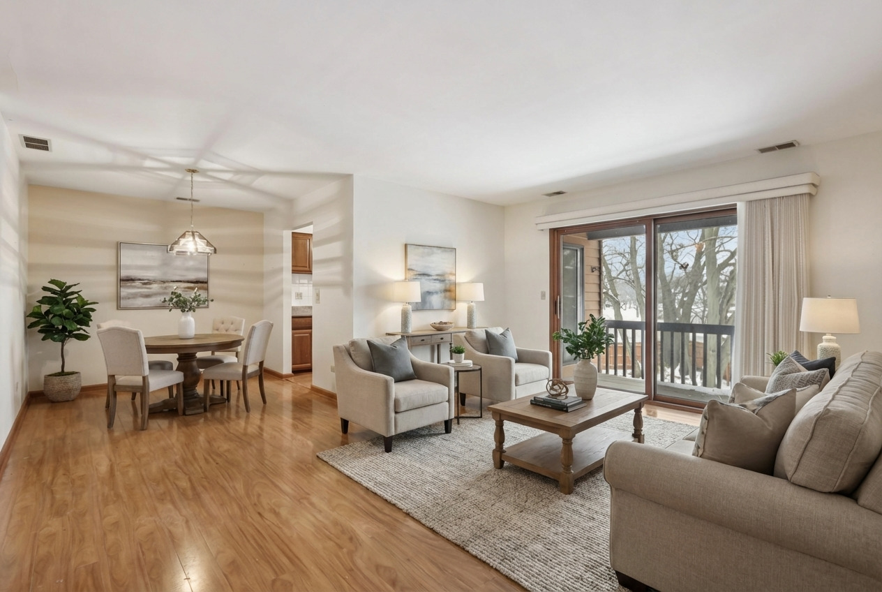 655 Waverly Drive, Unit C Elgin, IL 60120 - Photo 7 of 21 a living room with furniture and a large window