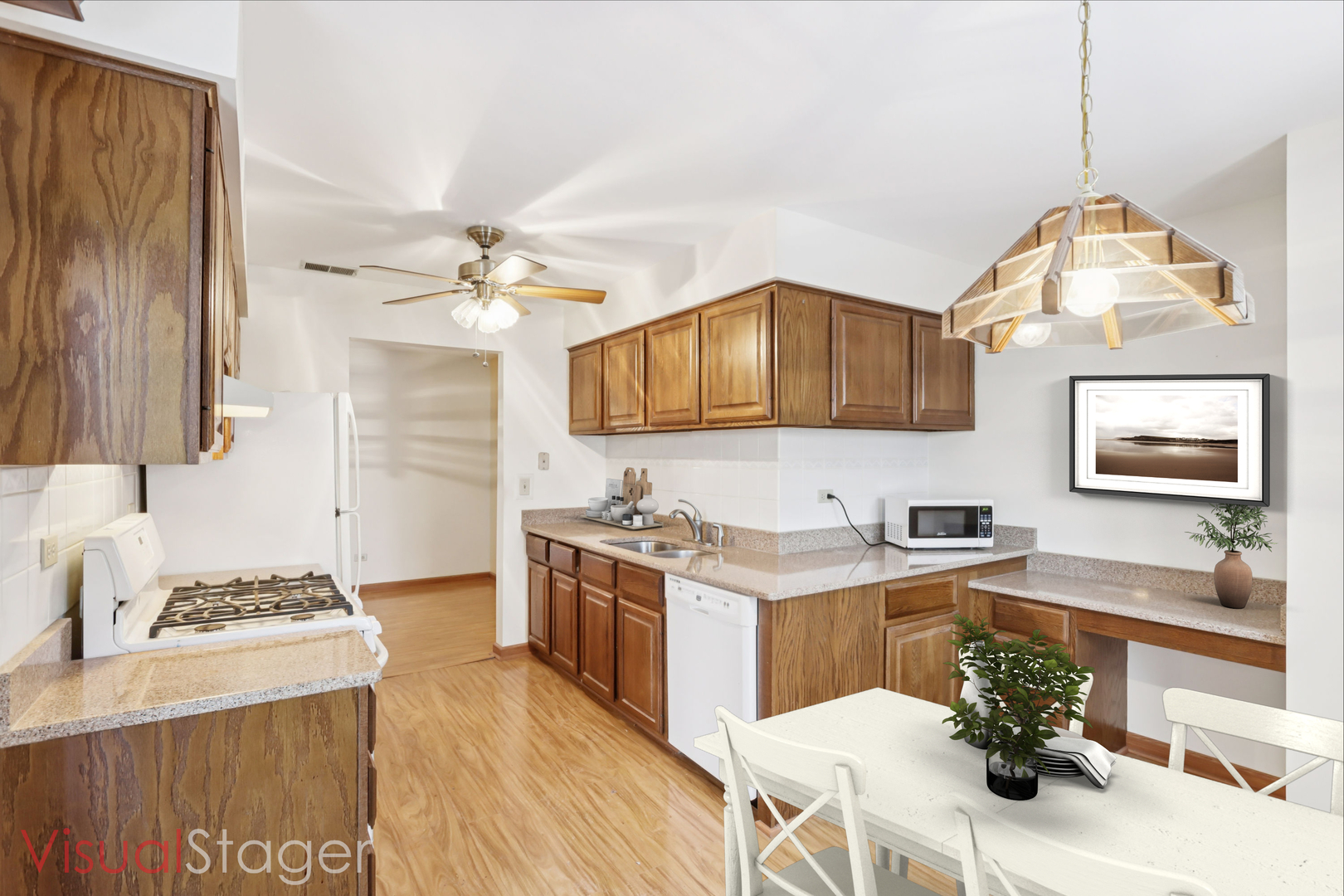 655 Waverly Drive, Unit C Elgin, IL 60120 - Photo 9 of 21 a kitchen with a sink stove and refrigerator