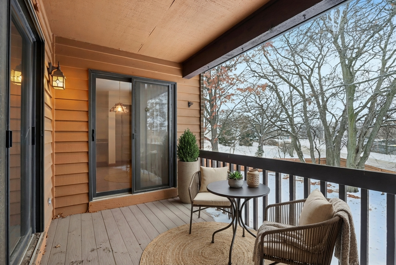 655 Waverly Drive, Unit C Elgin, IL 60120 - Photo 10 of 21 a view of a balcony with furniture