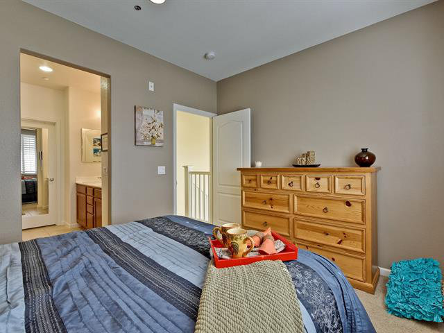 247 Peppermint Tree Terrace, Unit 3 Sunnyvale, CA 94086 - Photo 12 of 25 a bedroom with a bed and a closet