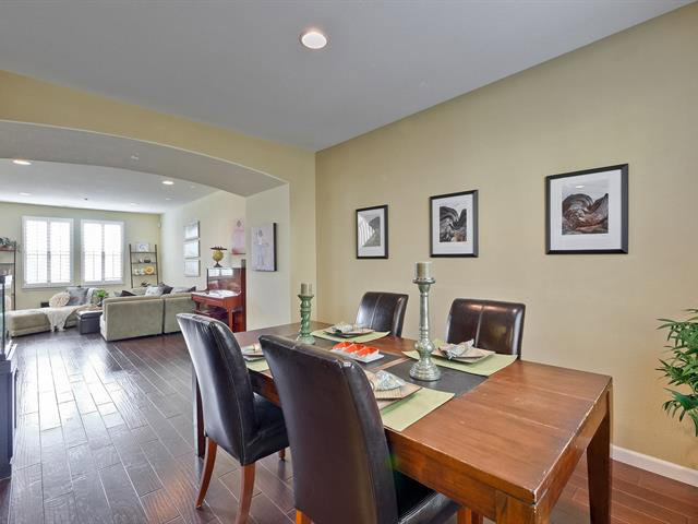 247 Peppermint Tree Terrace, Unit 3 Sunnyvale, CA 94086 - Photo 7 of 25 a view of a dining room with furniture and wooden floor