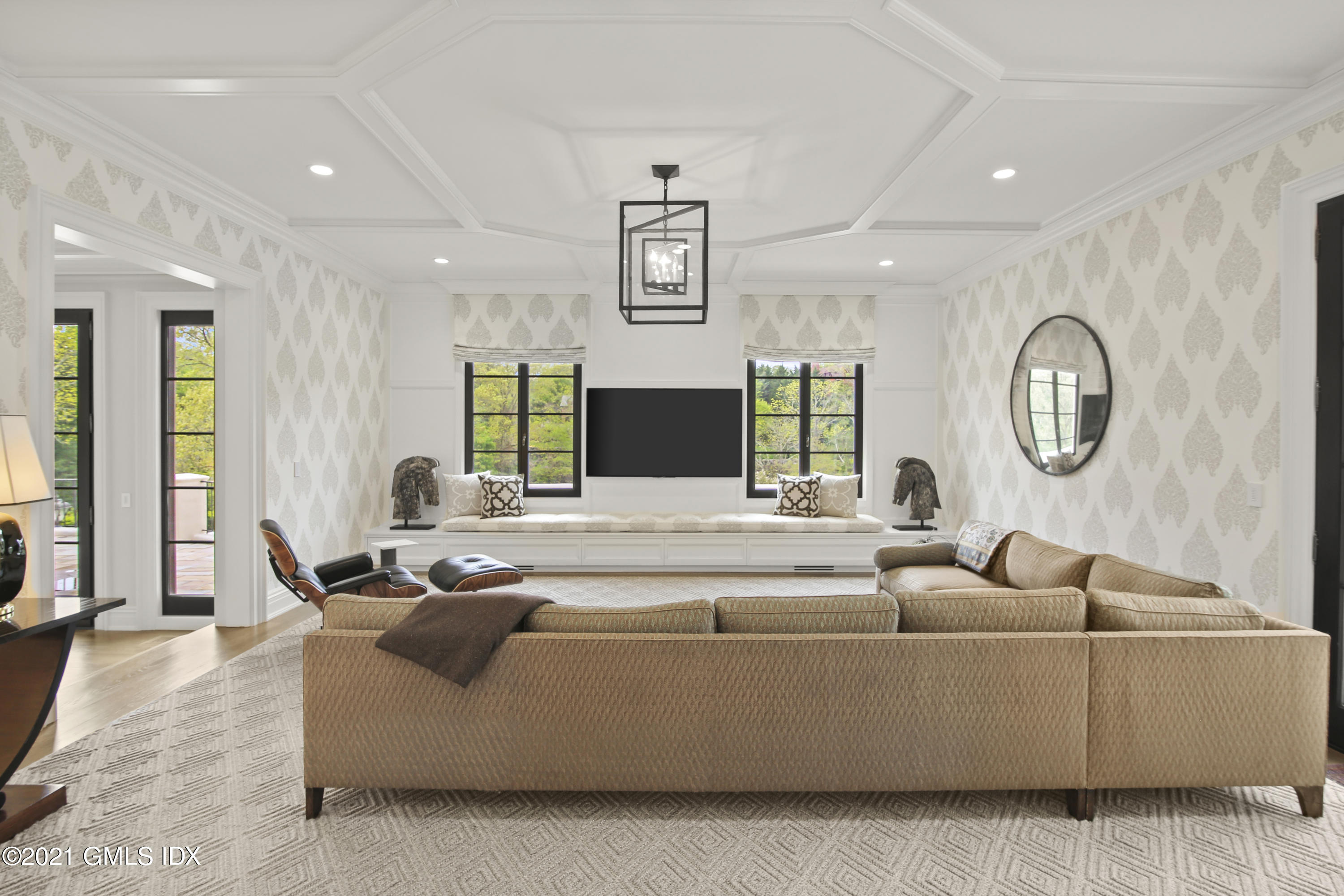 200 Stanwich Road Greenwich, CT 06830 - Photo 27 of 80 a living room with furniture wooden floor and a large window