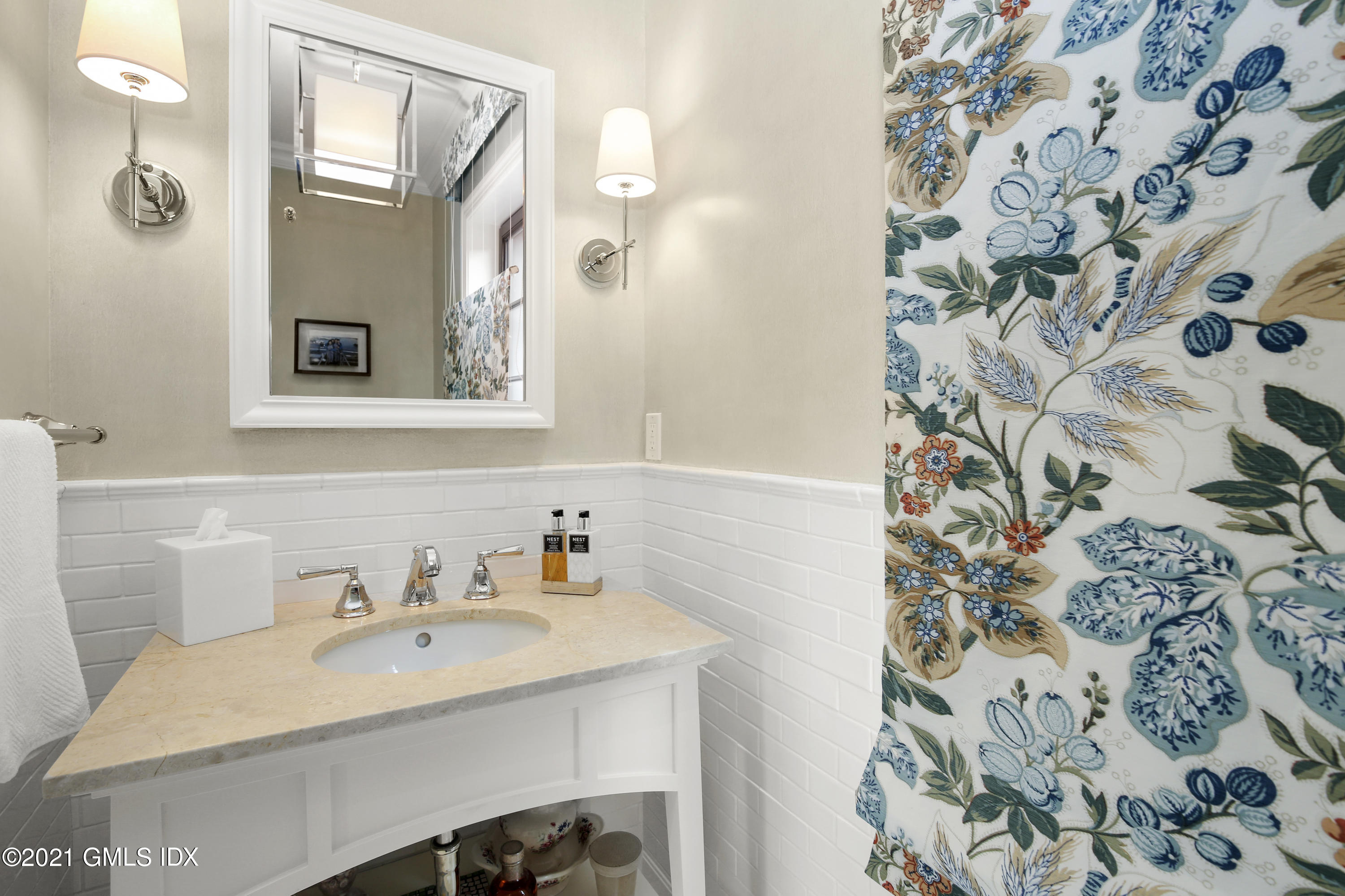 200 Stanwich Road Greenwich, CT 06830 - Photo 35 of 80 a bathroom with a sink and mirror with toilet