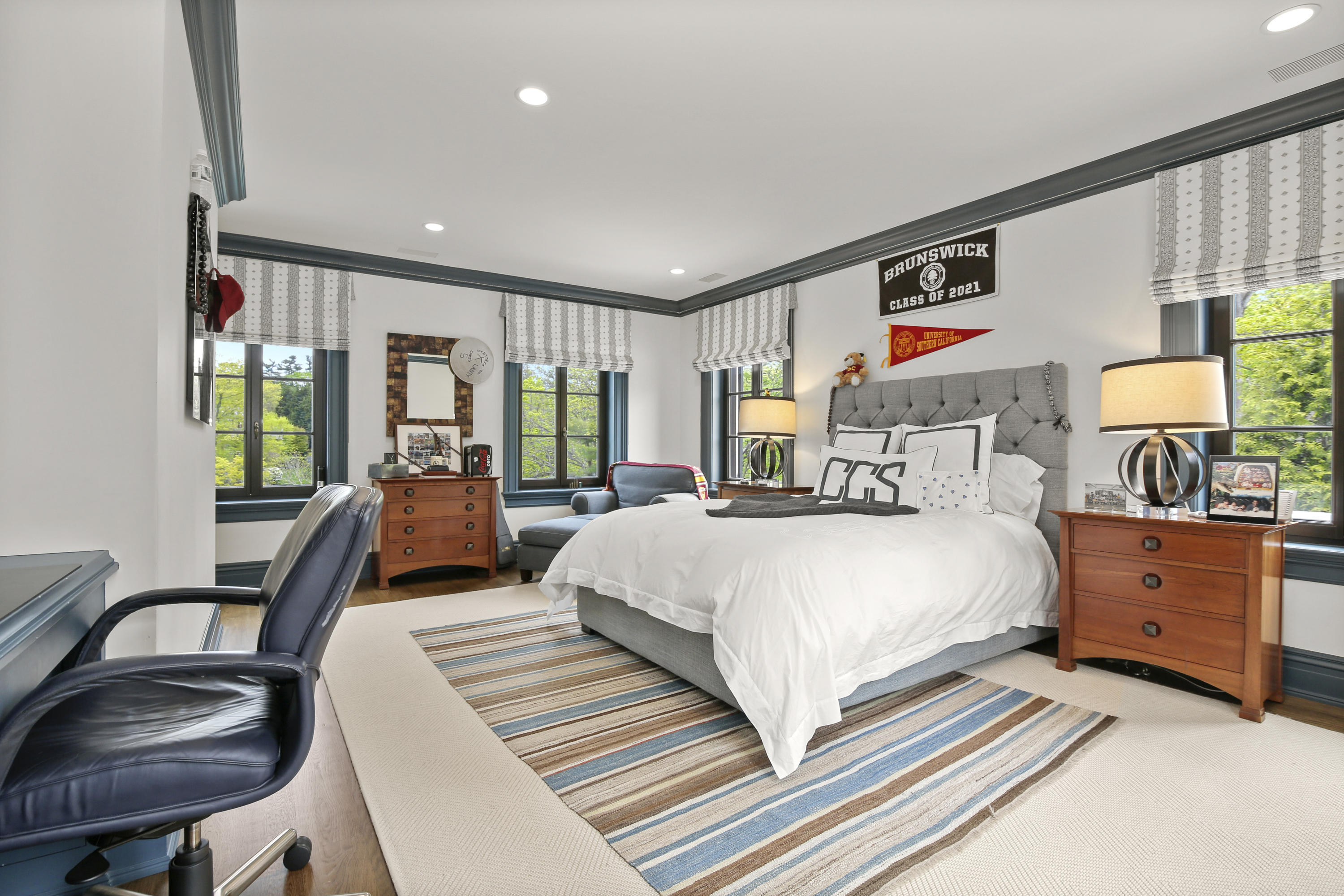 200 Stanwich Road Greenwich, CT 06830 - Photo 56 of 80 a bedroom with a bed and a large window