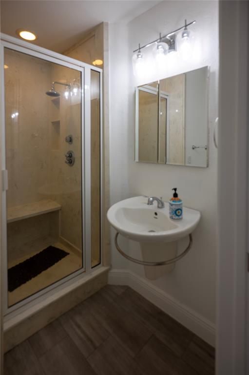 413 Ridge Meade Drive Lewisville, TX 75067 - Photo 37 of 37 1st floor bathroom with standing shower