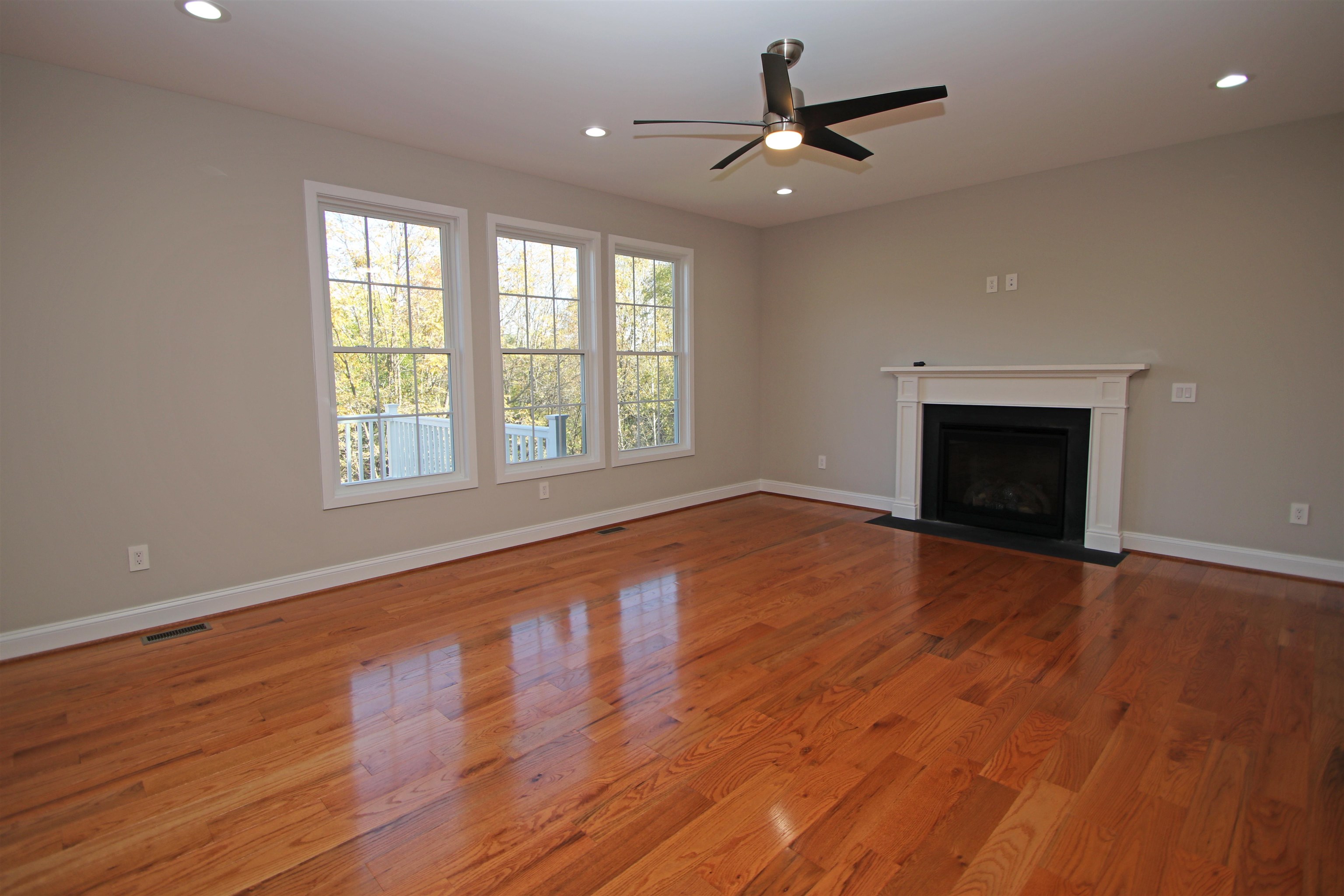 2060 Willow Hill Drive Harrisonburg, VA 22801 - Photo 6 of 43 wooden floor fireplace and windows in an empty room