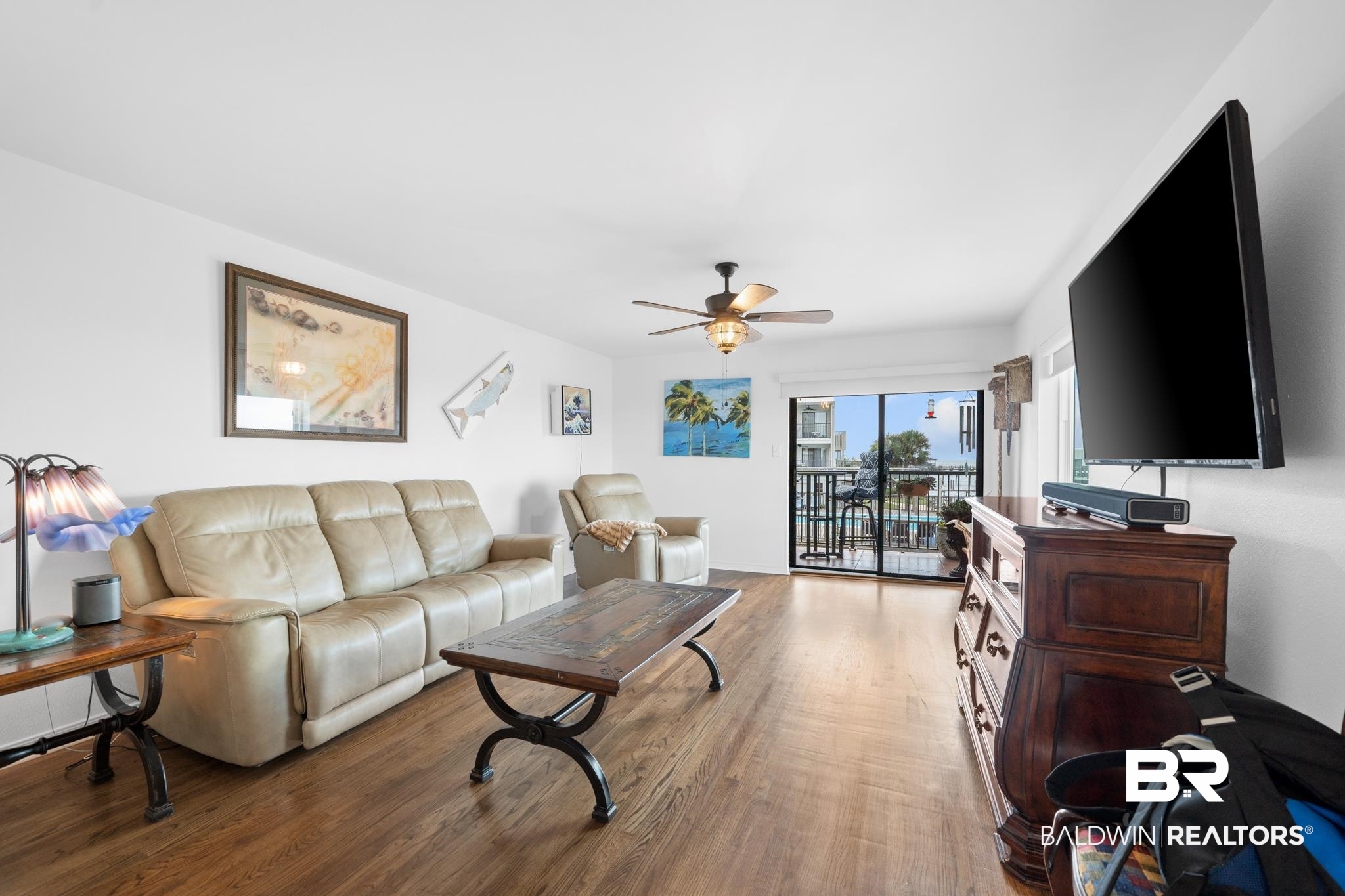 710 South Mobile Street, Unit 28 Fairhope, AL 36532 - Photo 12 of 45 Bayfront Living Rm & Balc