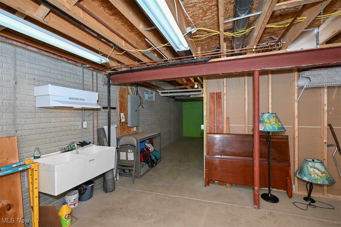 4902 Foote Road, Unit 33 Medina, OH 44256 - Photo 37 of 46 Basement with electric panel and sink