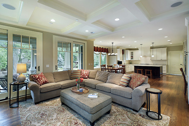 2246 Illinois Road Northbrook, IL 60062 - Photo 7 of 25 a living room with furniture and a fireplace