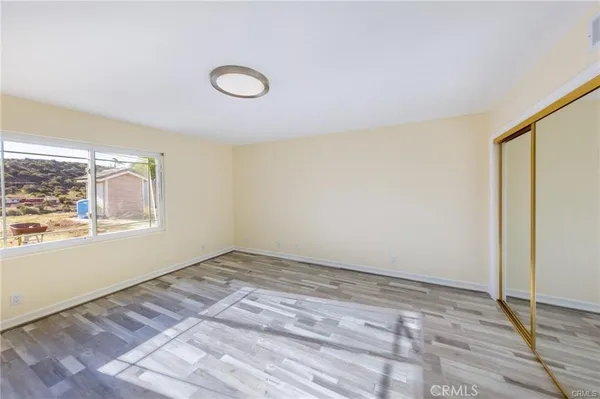 an empty room with a window